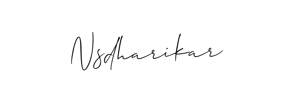 Make a beautiful signature design for name Nsdharikar. Use this online signature maker to create a handwritten signature for free. Nsdharikar signature style 2 images and pictures png