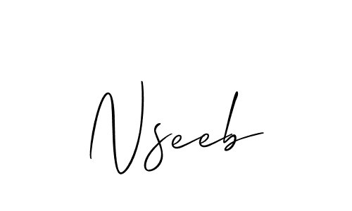 Once you've used our free online signature maker to create your best signature Allison_Script style, it's time to enjoy all of the benefits that Nseeb name signing documents. Nseeb signature style 2 images and pictures png