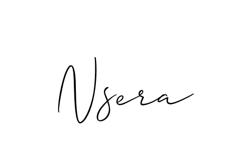 The best way (Allison_Script) to make a short signature is to pick only two or three words in your name. The name Nsera include a total of six letters. For converting this name. Nsera signature style 2 images and pictures png