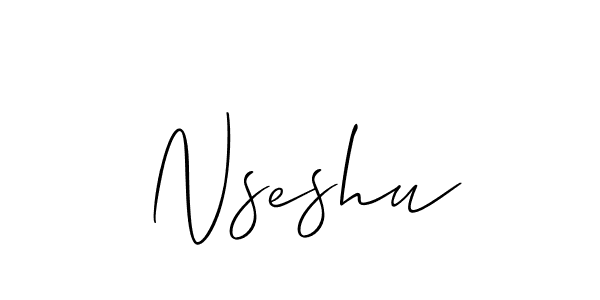 How to make Nseshu name signature. Use Allison_Script style for creating short signs online. This is the latest handwritten sign. Nseshu signature style 2 images and pictures png