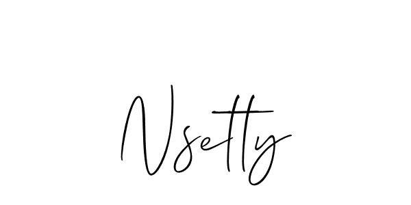 How to make Nsetty name signature. Use Allison_Script style for creating short signs online. This is the latest handwritten sign. Nsetty signature style 2 images and pictures png