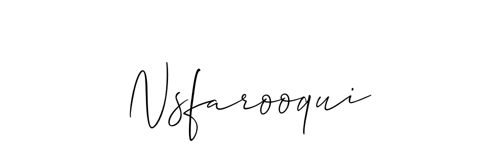 Make a beautiful signature design for name Nsfarooqui. Use this online signature maker to create a handwritten signature for free. Nsfarooqui signature style 2 images and pictures png