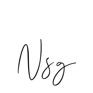 Design your own signature with our free online signature maker. With this signature software, you can create a handwritten (Allison_Script) signature for name Nsg. Nsg signature style 2 images and pictures png