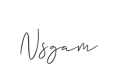 Check out images of Autograph of Nsgam name. Actor Nsgam Signature Style. Allison_Script is a professional sign style online. Nsgam signature style 2 images and pictures png