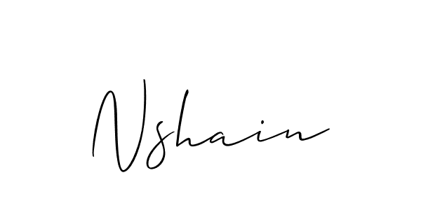 Also we have Nshain name is the best signature style. Create professional handwritten signature collection using Allison_Script autograph style. Nshain signature style 2 images and pictures png