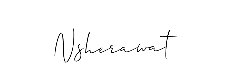 Design your own signature with our free online signature maker. With this signature software, you can create a handwritten (Allison_Script) signature for name Nsherawat. Nsherawat signature style 2 images and pictures png