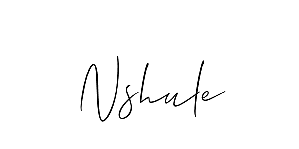 Design your own signature with our free online signature maker. With this signature software, you can create a handwritten (Allison_Script) signature for name Nshule. Nshule signature style 2 images and pictures png