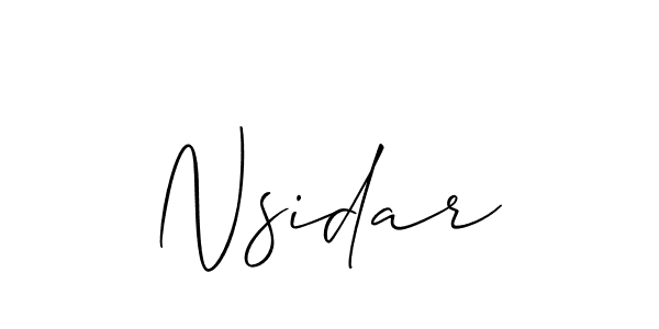 Make a beautiful signature design for name Nsidar. Use this online signature maker to create a handwritten signature for free. Nsidar signature style 2 images and pictures png