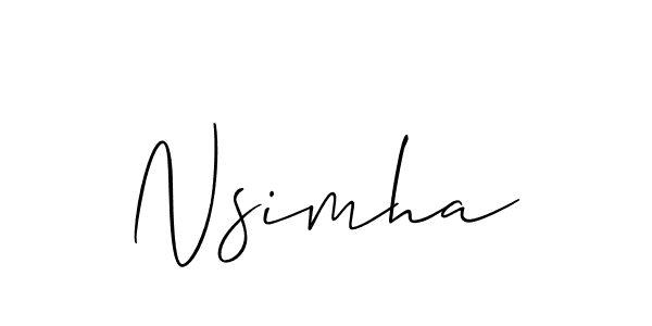 Best and Professional Signature Style for Nsimha. Allison_Script Best Signature Style Collection. Nsimha signature style 2 images and pictures png