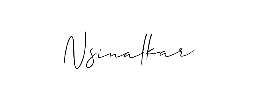 It looks lik you need a new signature style for name Nsinalkar. Design unique handwritten (Allison_Script) signature with our free signature maker in just a few clicks. Nsinalkar signature style 2 images and pictures png