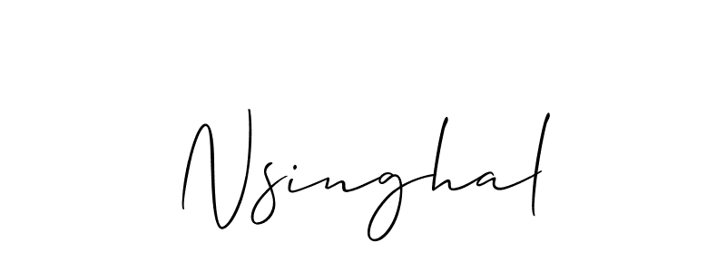 This is the best signature style for the Nsinghal name. Also you like these signature font (Allison_Script). Mix name signature. Nsinghal signature style 2 images and pictures png