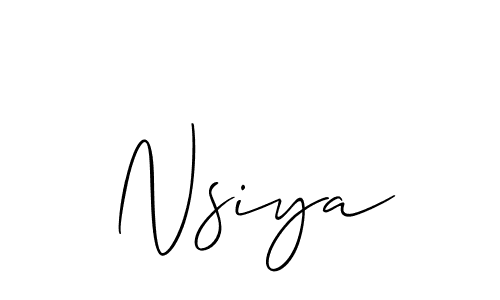 Make a beautiful signature design for name Nsiya. Use this online signature maker to create a handwritten signature for free. Nsiya signature style 2 images and pictures png