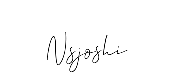 It looks lik you need a new signature style for name Nsjoshi. Design unique handwritten (Allison_Script) signature with our free signature maker in just a few clicks. Nsjoshi signature style 2 images and pictures png