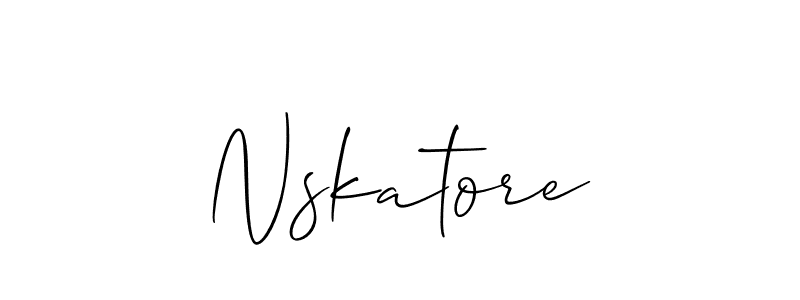 Design your own signature with our free online signature maker. With this signature software, you can create a handwritten (Allison_Script) signature for name Nskatore. Nskatore signature style 2 images and pictures png