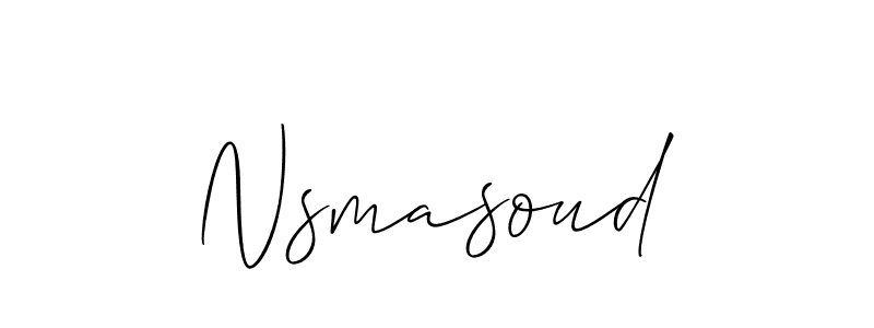 How to make Nsmasoud signature? Allison_Script is a professional autograph style. Create handwritten signature for Nsmasoud name. Nsmasoud signature style 2 images and pictures png