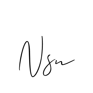 The best way (Allison_Script) to make a short signature is to pick only two or three words in your name. The name Nsn include a total of six letters. For converting this name. Nsn signature style 2 images and pictures png