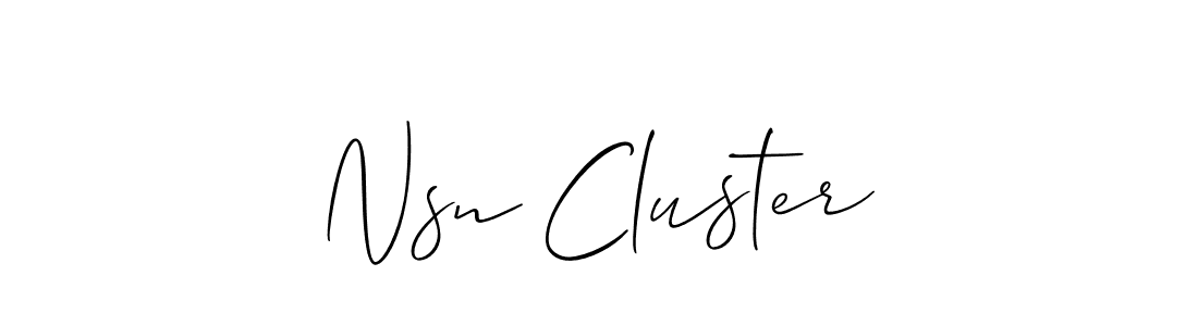 This is the best signature style for the Nsn Cluster name. Also you like these signature font (Allison_Script). Mix name signature. Nsn Cluster signature style 2 images and pictures png