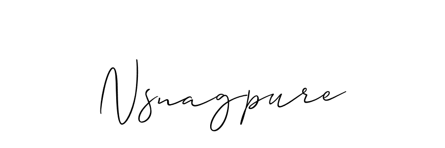 How to Draw Nsnagpure signature style? Allison_Script is a latest design signature styles for name Nsnagpure. Nsnagpure signature style 2 images and pictures png