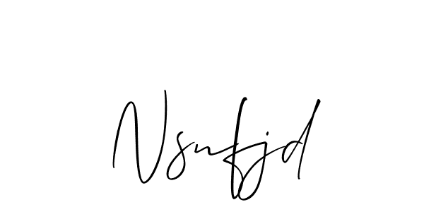 How to make Nsnfjd signature? Allison_Script is a professional autograph style. Create handwritten signature for Nsnfjd name. Nsnfjd signature style 2 images and pictures png