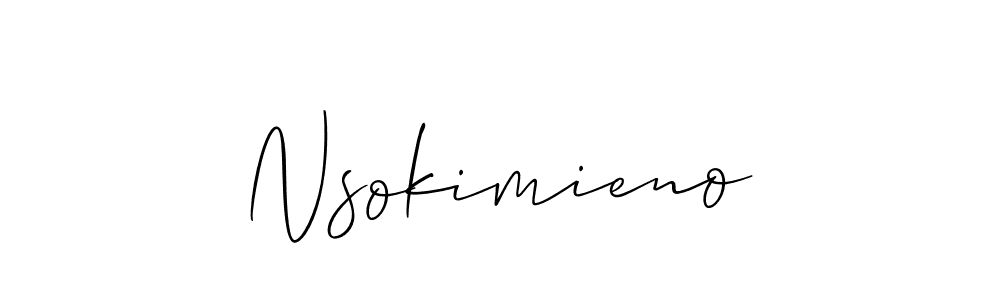 The best way (Allison_Script) to make a short signature is to pick only two or three words in your name. The name Nsokimieno include a total of six letters. For converting this name. Nsokimieno signature style 2 images and pictures png