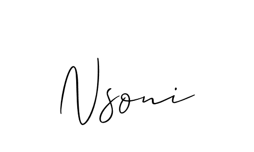 You can use this online signature creator to create a handwritten signature for the name Nsoni. This is the best online autograph maker. Nsoni signature style 2 images and pictures png