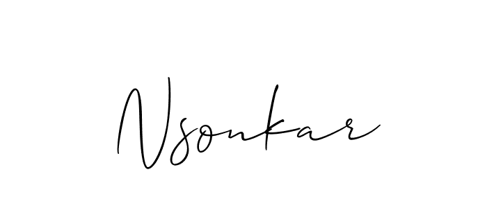Make a short Nsonkar signature style. Manage your documents anywhere anytime using Allison_Script. Create and add eSignatures, submit forms, share and send files easily. Nsonkar signature style 2 images and pictures png