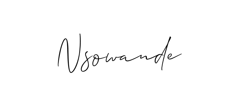 How to make Nsowande name signature. Use Allison_Script style for creating short signs online. This is the latest handwritten sign. Nsowande signature style 2 images and pictures png