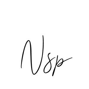 Create a beautiful signature design for name Nsp. With this signature (Allison_Script) fonts, you can make a handwritten signature for free. Nsp signature style 2 images and pictures png