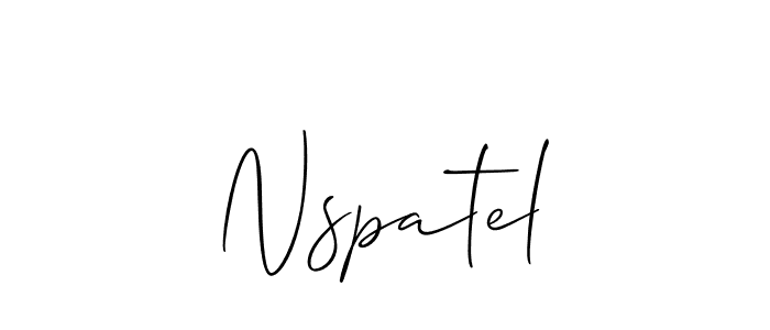 Create a beautiful signature design for name Nspatel. With this signature (Allison_Script) fonts, you can make a handwritten signature for free. Nspatel signature style 2 images and pictures png
