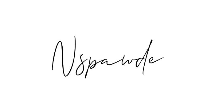 You should practise on your own different ways (Allison_Script) to write your name (Nspawde) in signature. don't let someone else do it for you. Nspawde signature style 2 images and pictures png