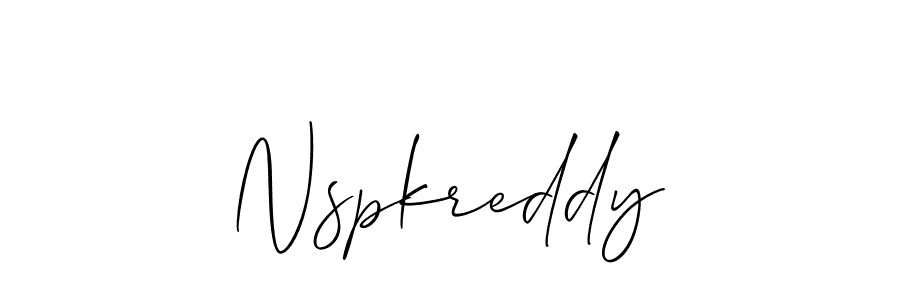 How to make Nspkreddy signature? Allison_Script is a professional autograph style. Create handwritten signature for Nspkreddy name. Nspkreddy signature style 2 images and pictures png