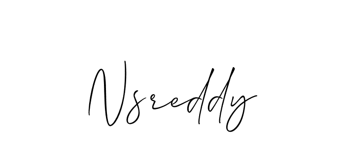 Design your own signature with our free online signature maker. With this signature software, you can create a handwritten (Allison_Script) signature for name Nsreddy. Nsreddy signature style 2 images and pictures png