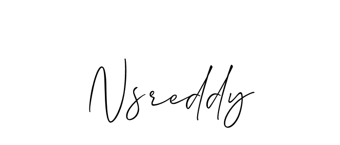 Design your own signature with our free online signature maker. With this signature software, you can create a handwritten (Allison_Script) signature for name Nsreddy. Nsreddy signature style 2 images and pictures png