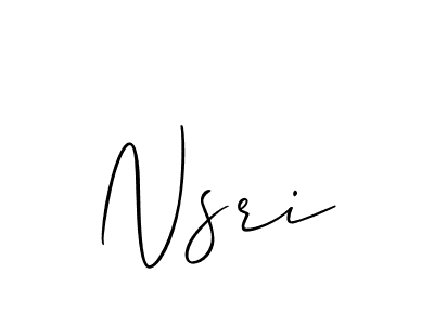 Make a beautiful signature design for name Nsri. Use this online signature maker to create a handwritten signature for free. Nsri signature style 2 images and pictures png