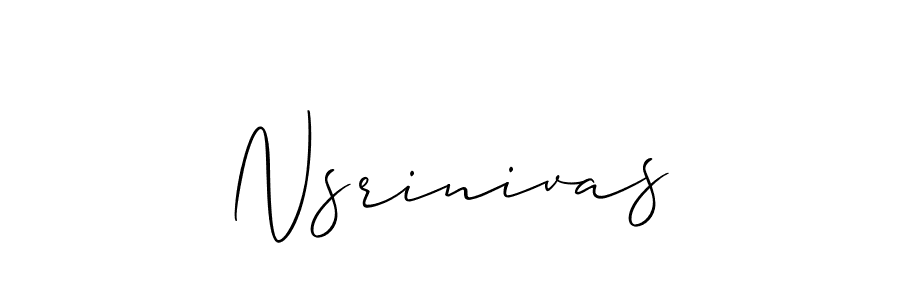 Create a beautiful signature design for name Nsrinivas. With this signature (Allison_Script) fonts, you can make a handwritten signature for free. Nsrinivas signature style 2 images and pictures png
