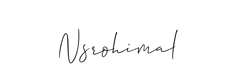 Create a beautiful signature design for name Nsrohimal. With this signature (Allison_Script) fonts, you can make a handwritten signature for free. Nsrohimal signature style 2 images and pictures png