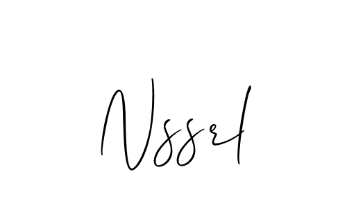 Also You can easily find your signature by using the search form. We will create Nssrl name handwritten signature images for you free of cost using Allison_Script sign style. Nssrl signature style 2 images and pictures png