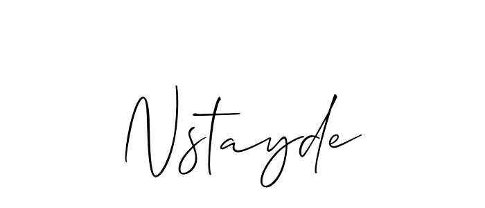 You should practise on your own different ways (Allison_Script) to write your name (Nstayde) in signature. don't let someone else do it for you. Nstayde signature style 2 images and pictures png