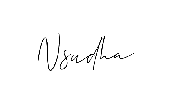 You should practise on your own different ways (Allison_Script) to write your name (Nsudha) in signature. don't let someone else do it for you. Nsudha signature style 2 images and pictures png