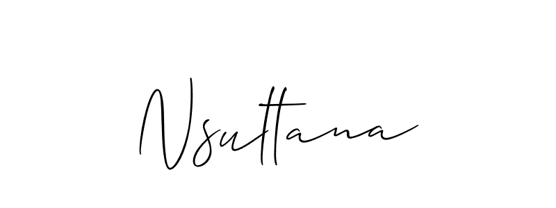 Similarly Allison_Script is the best handwritten signature design. Signature creator online .You can use it as an online autograph creator for name Nsultana. Nsultana signature style 2 images and pictures png