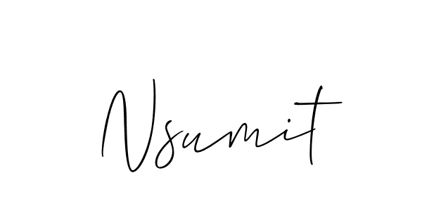 How to make Nsumit name signature. Use Allison_Script style for creating short signs online. This is the latest handwritten sign. Nsumit signature style 2 images and pictures png