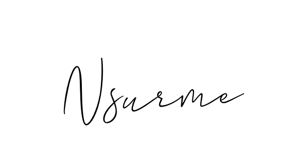 Make a short Nsurme signature style. Manage your documents anywhere anytime using Allison_Script. Create and add eSignatures, submit forms, share and send files easily. Nsurme signature style 2 images and pictures png