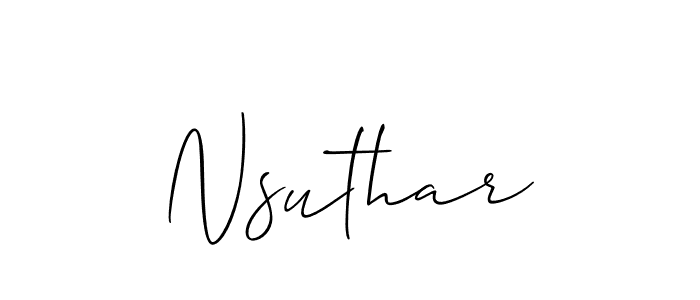 The best way (Allison_Script) to make a short signature is to pick only two or three words in your name. The name Nsuthar include a total of six letters. For converting this name. Nsuthar signature style 2 images and pictures png