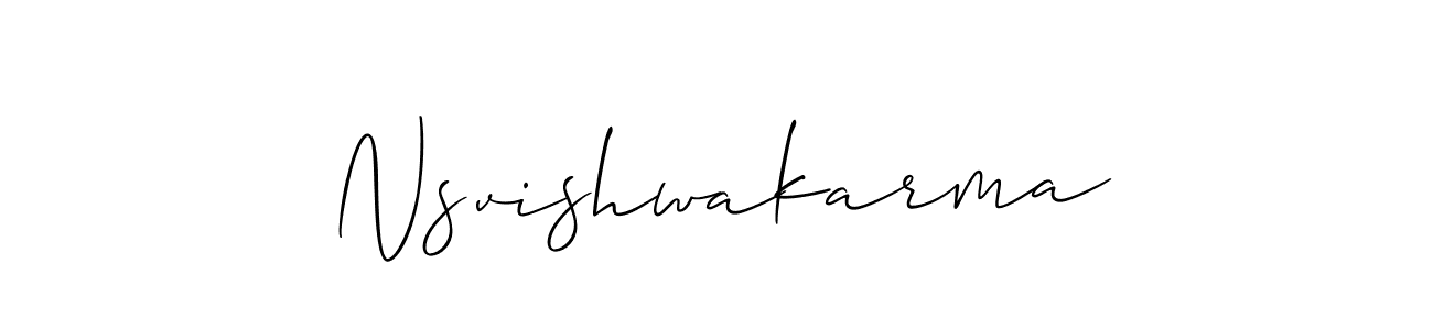 How to Draw Nsvishwakarma signature style? Allison_Script is a latest design signature styles for name Nsvishwakarma. Nsvishwakarma signature style 2 images and pictures png