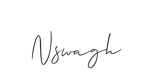 Nswagh stylish signature style. Best Handwritten Sign (Allison_Script) for my name. Handwritten Signature Collection Ideas for my name Nswagh. Nswagh signature style 2 images and pictures png