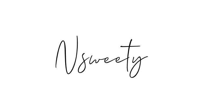 How to make Nsweety signature? Allison_Script is a professional autograph style. Create handwritten signature for Nsweety name. Nsweety signature style 2 images and pictures png