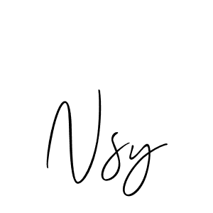 Nsy stylish signature style. Best Handwritten Sign (Allison_Script) for my name. Handwritten Signature Collection Ideas for my name Nsy. Nsy signature style 2 images and pictures png