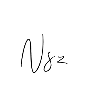 Also You can easily find your signature by using the search form. We will create Nsz name handwritten signature images for you free of cost using Allison_Script sign style. Nsz signature style 2 images and pictures png