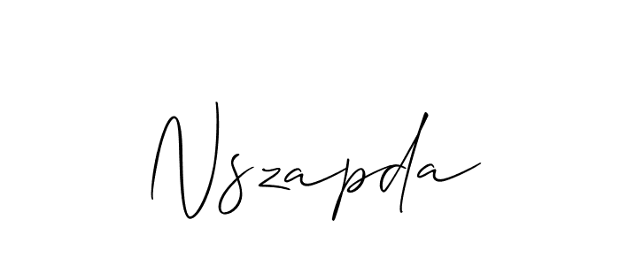 Make a short Nszapda signature style. Manage your documents anywhere anytime using Allison_Script. Create and add eSignatures, submit forms, share and send files easily. Nszapda signature style 2 images and pictures png