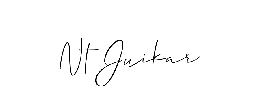 Nt Juikar stylish signature style. Best Handwritten Sign (Allison_Script) for my name. Handwritten Signature Collection Ideas for my name Nt Juikar. Nt Juikar signature style 2 images and pictures png